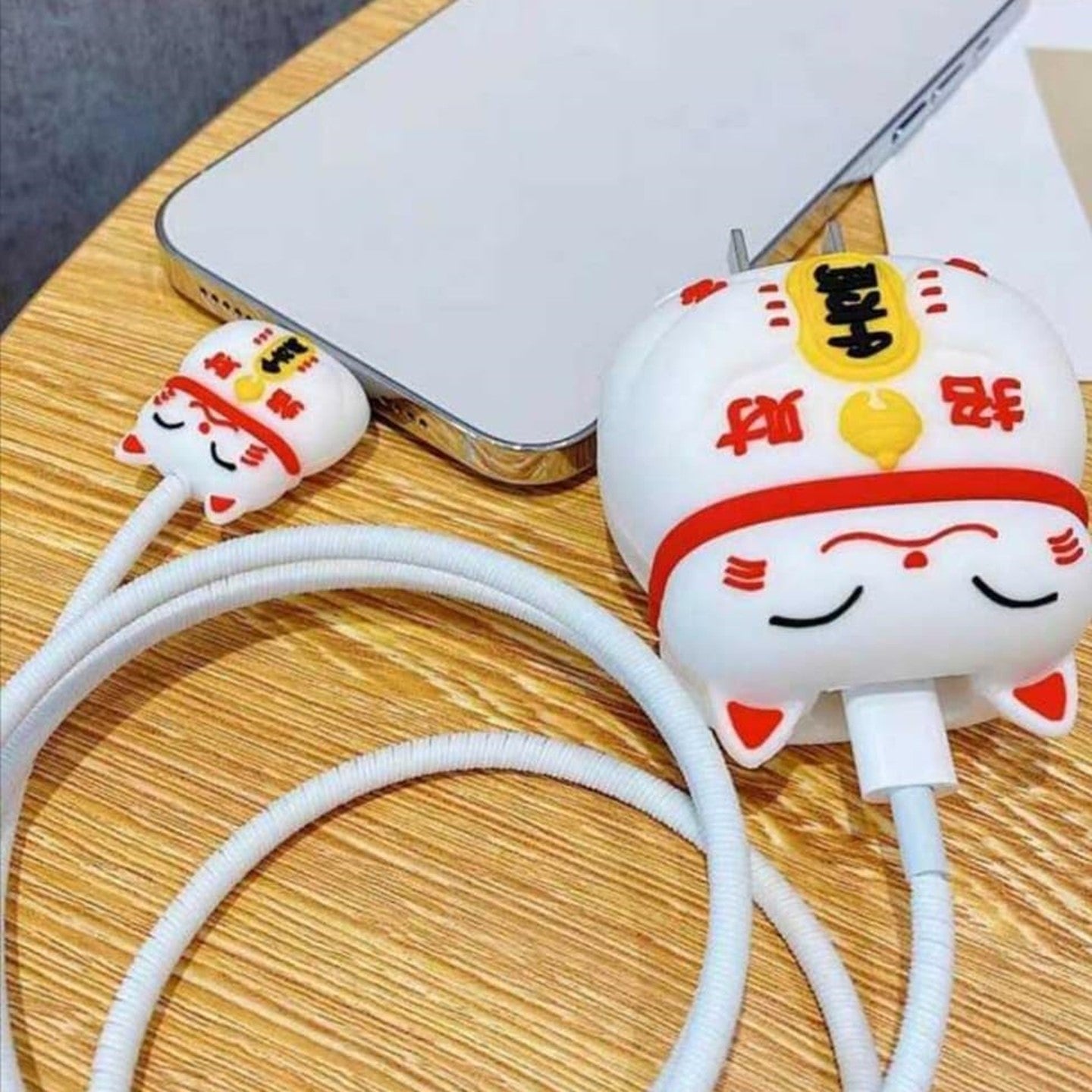 Trendy Cartoon Case Covers for Apple iPhone 18-20w Adaptor/Charger